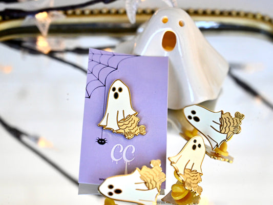 Limited Edition GITD Halloween Chai Enamel Pin